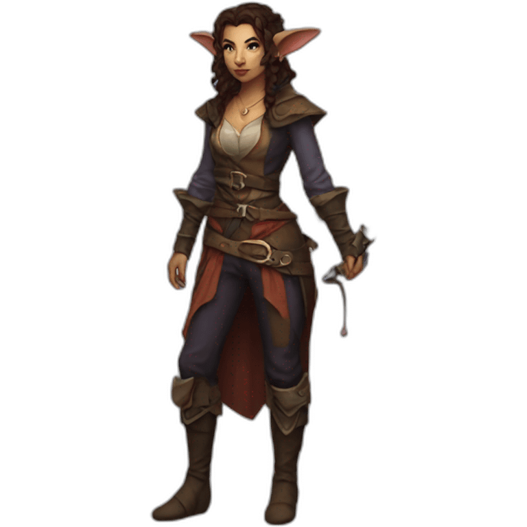 Tiefling bard female full body emoji