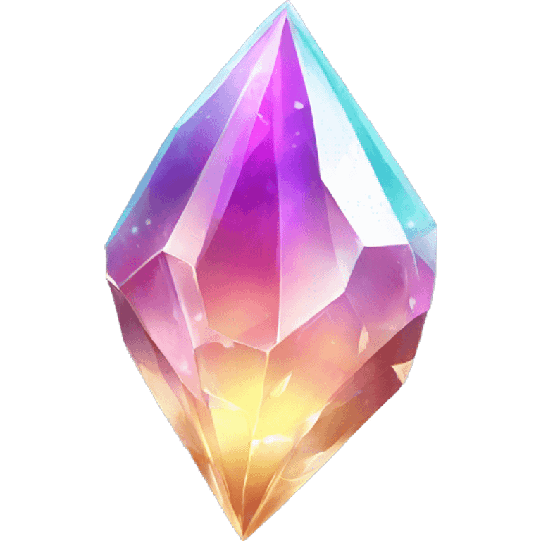 Shiny sparkly colorful crystal gem shard emoji