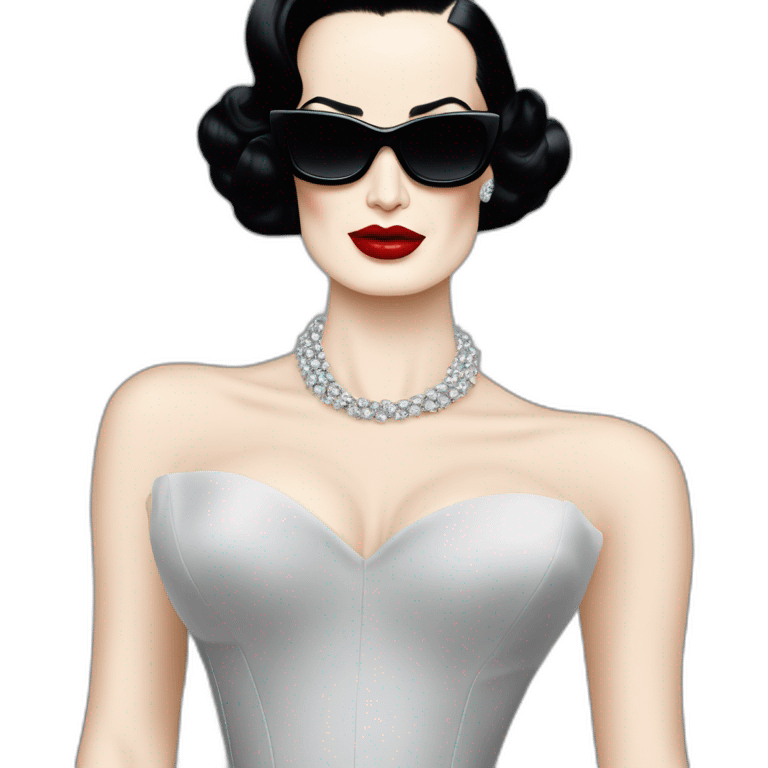 dita von teese wearing black balenciaga  emoji