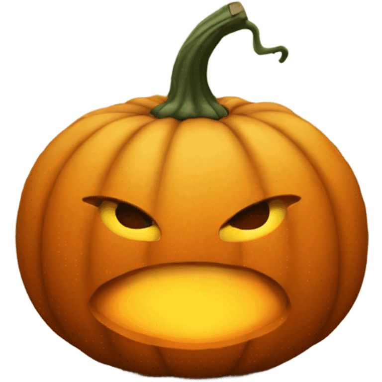 Pumpkin with a body emoji