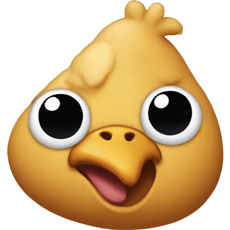 Hybrid of poop and chicken emoji emoji