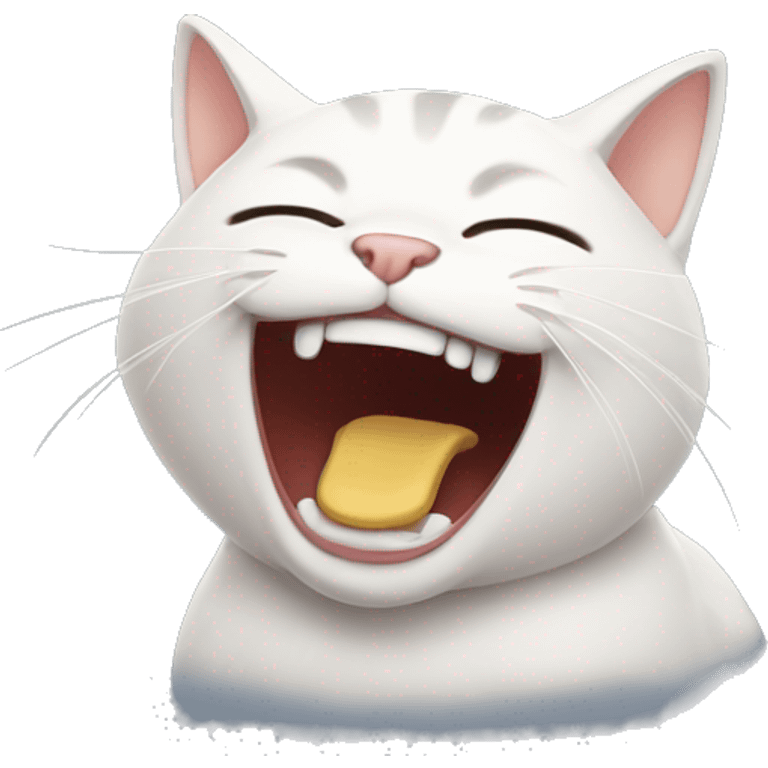 Cat laughing cute emoji