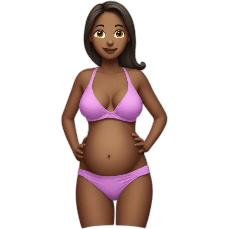 Sexywoman pregnant bikini emoji