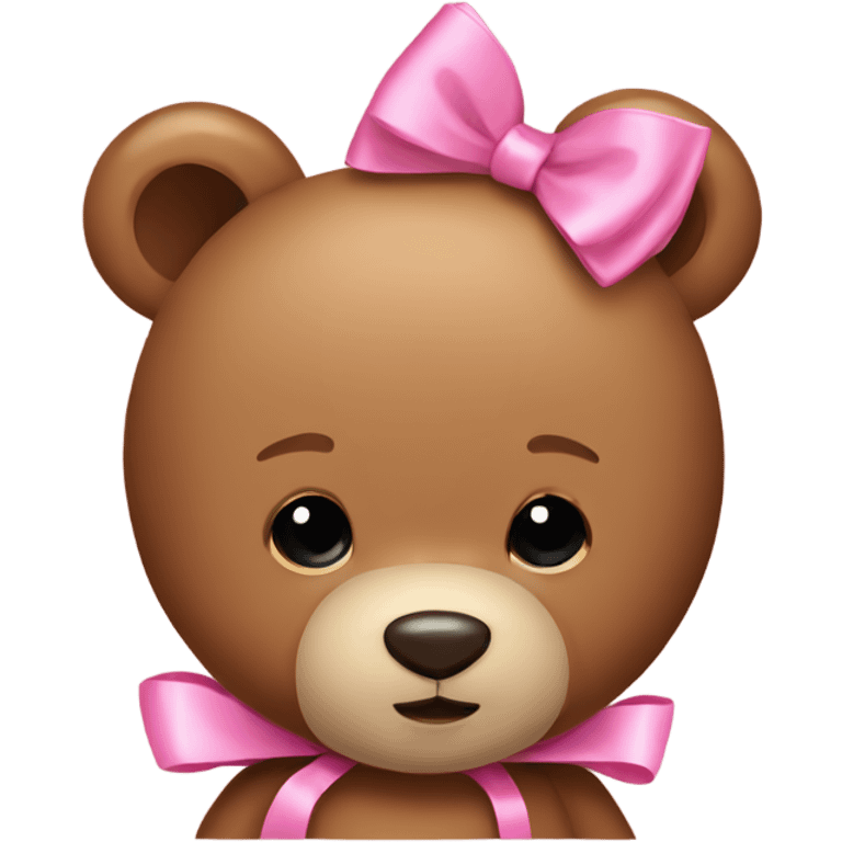 teddy bear with pink bow emoji