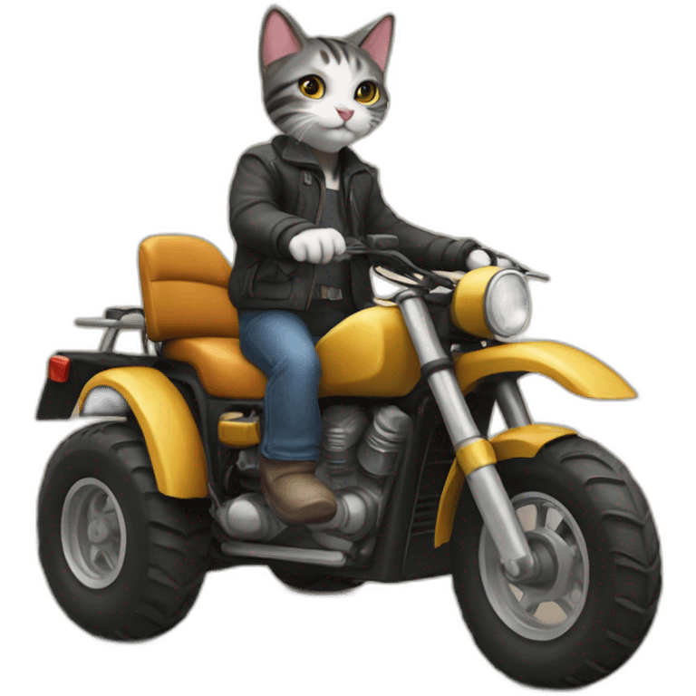 cat ride a thar emoji