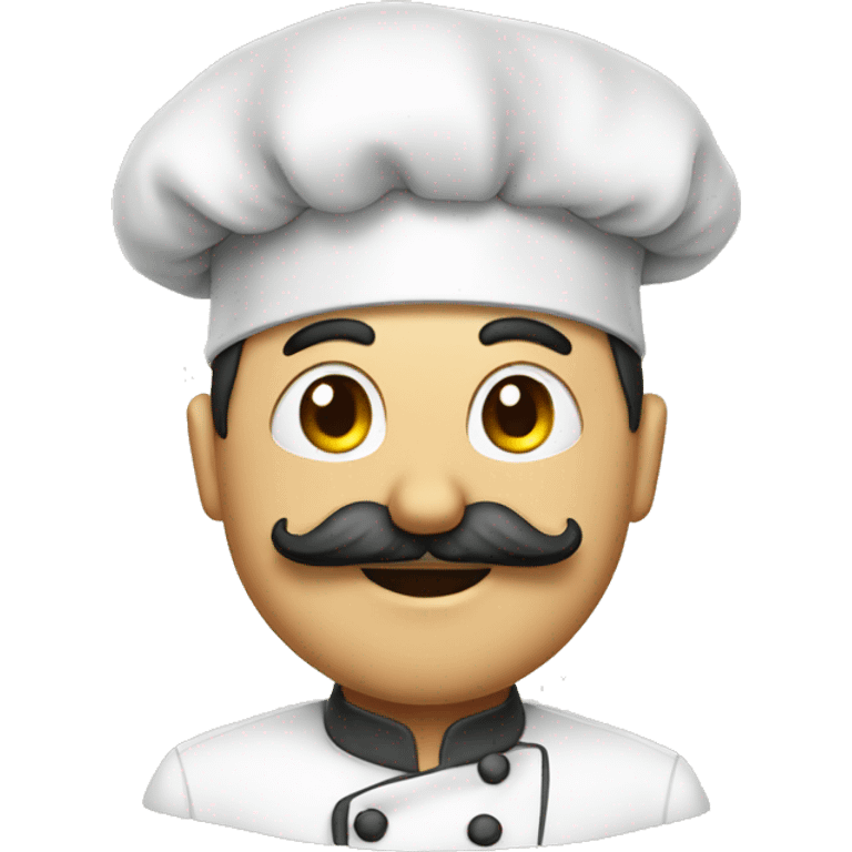 Mustache and chefs ha emoji