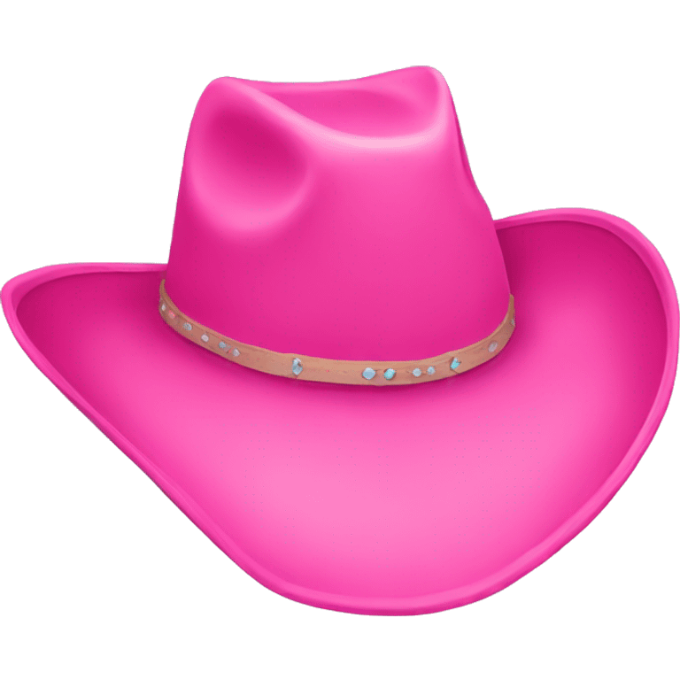 pink cowgirl hat emoji