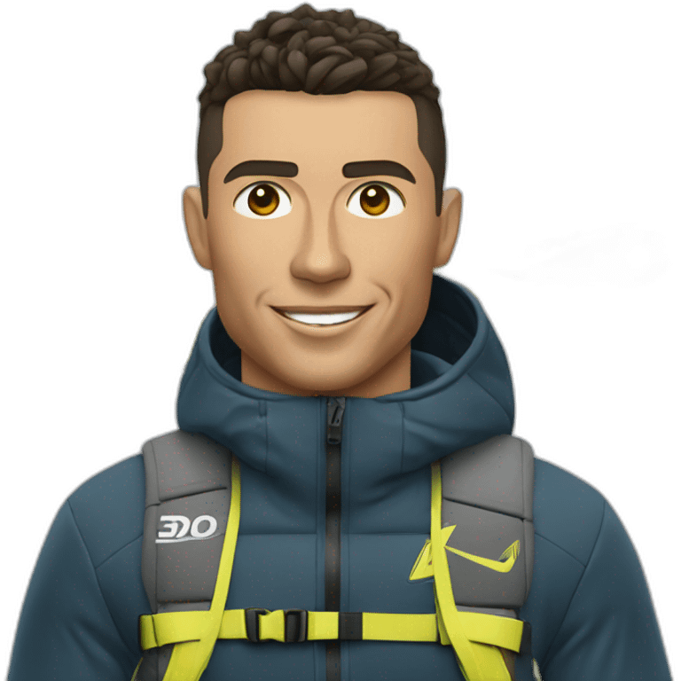 ronaldo qui fait du ski emoji