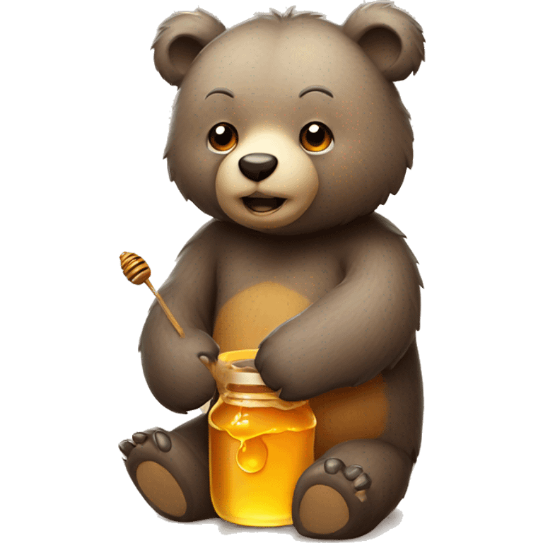 Bear with honey emoji