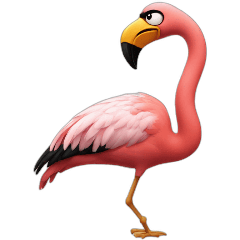 angry birds flamingo emoji