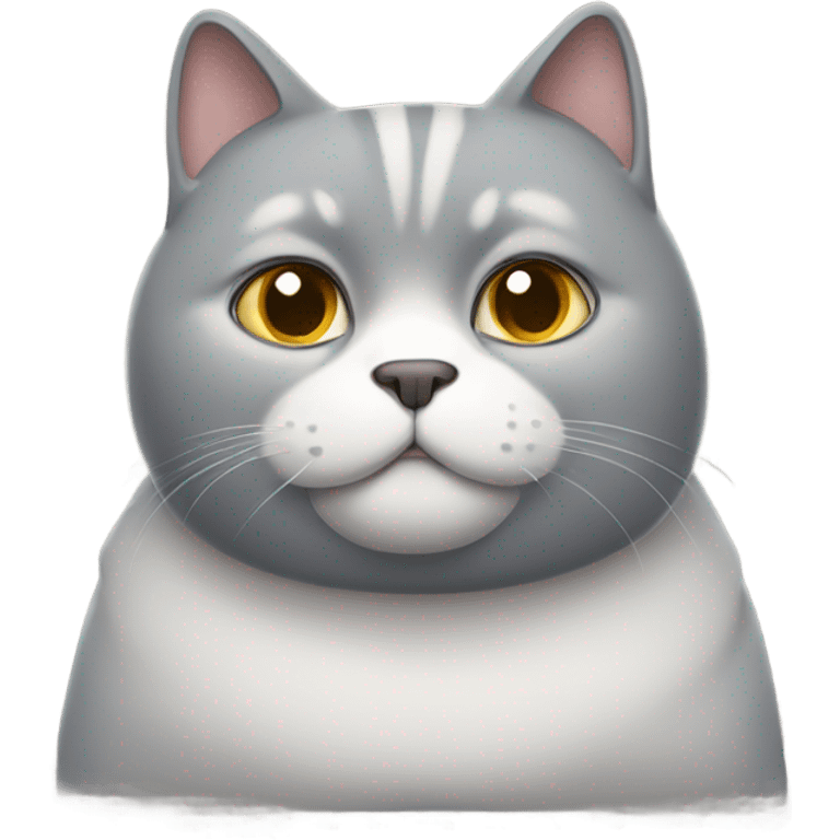 A grey fat cat emoji