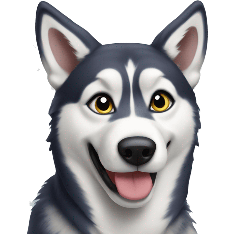 Husky dog Christmas  emoji