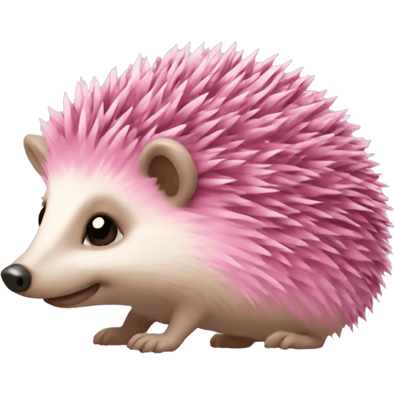 Hedgehog pink emoji