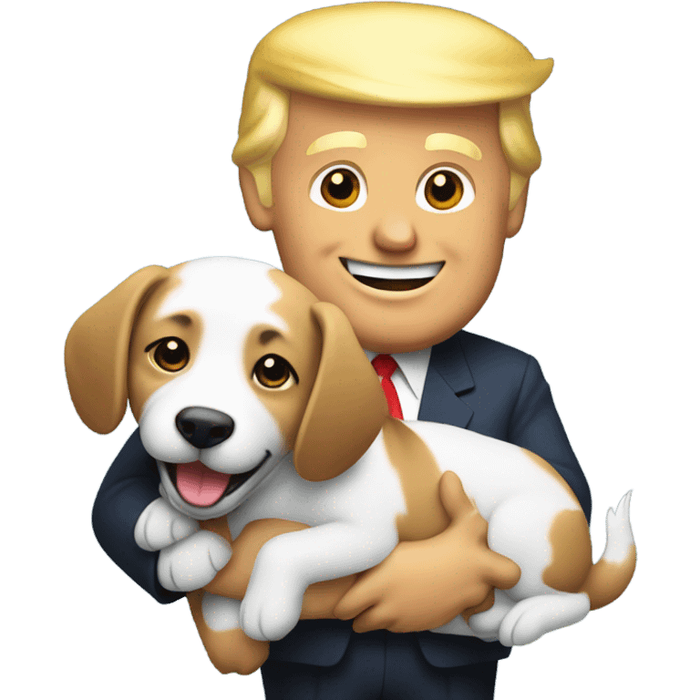 trumph with dog emoji