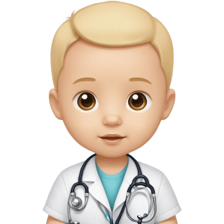 Baby with a stethoscope  emoji