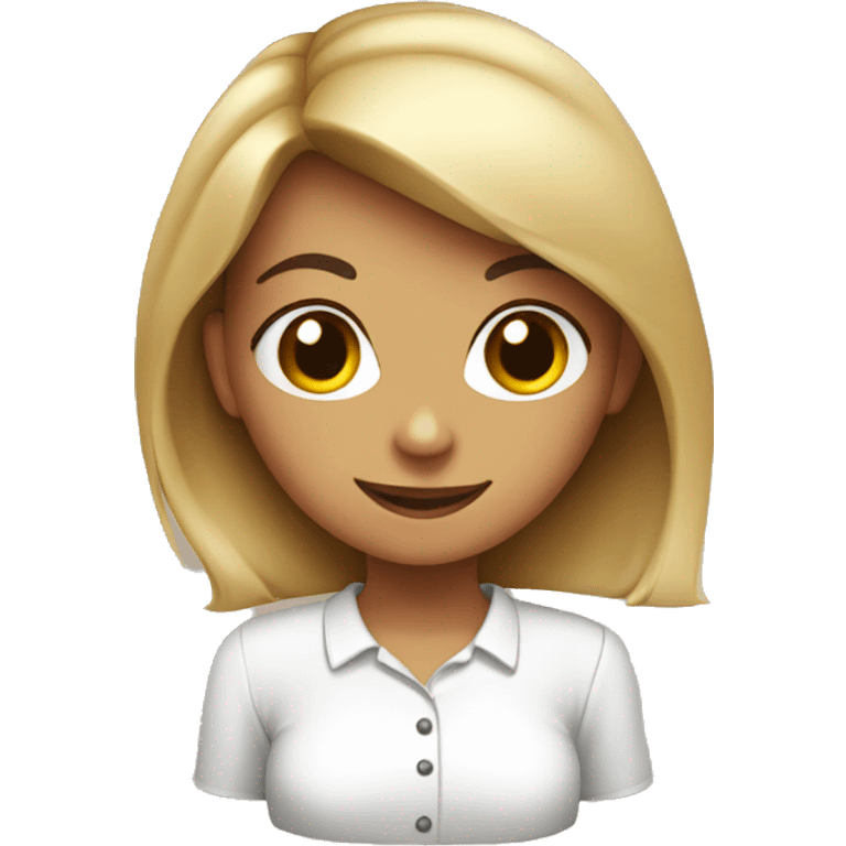 Girl and white shirt wishing happy Thanksgiving emoji