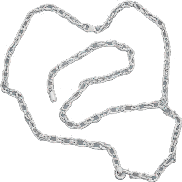 chain link necklace silver emoji