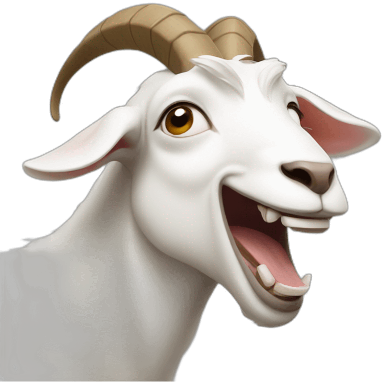 Goat laughing  emoji