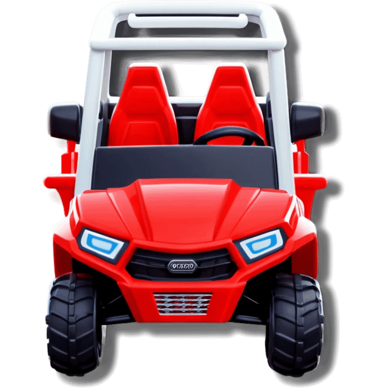 red ride on toy UTV for kids with no roof emoji