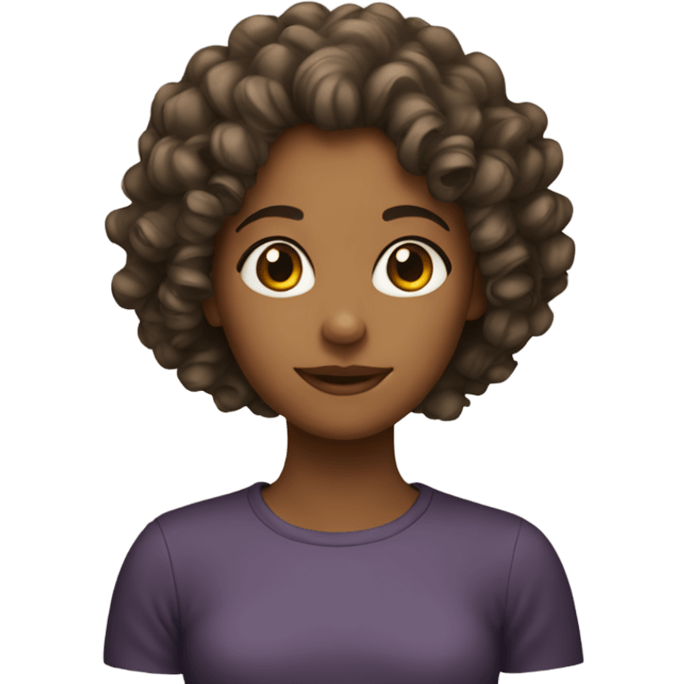 girl with curly hair emoji