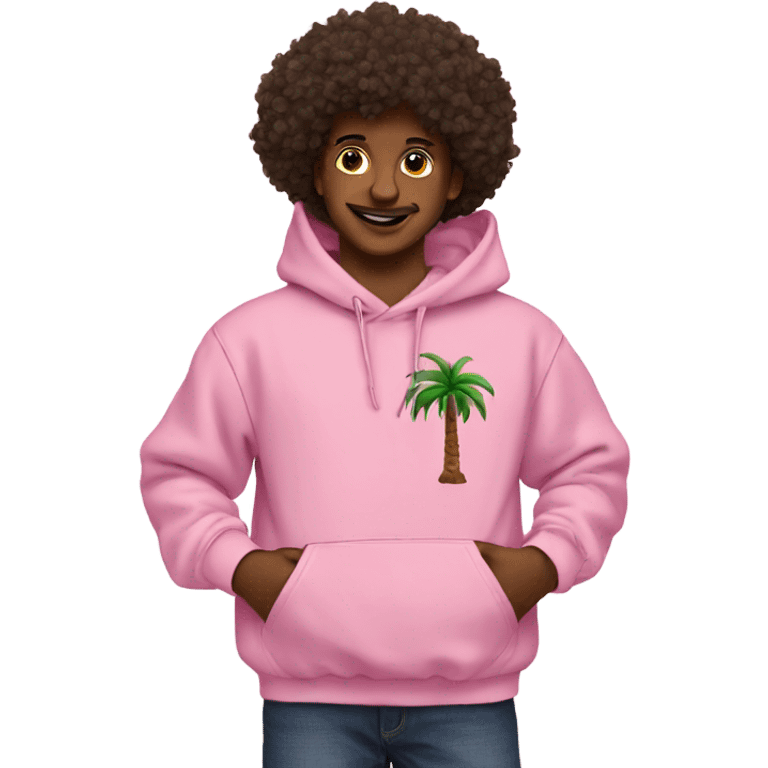 Pink puff palm hoodie  emoji