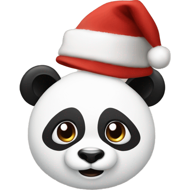 Panda con gorro de navidad  emoji