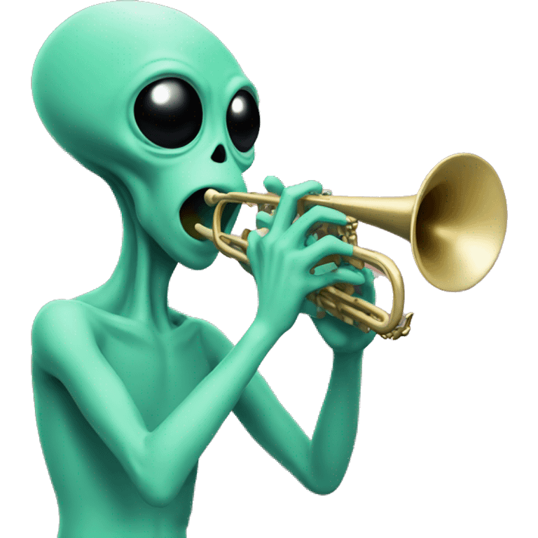 alien with trumpet emoji