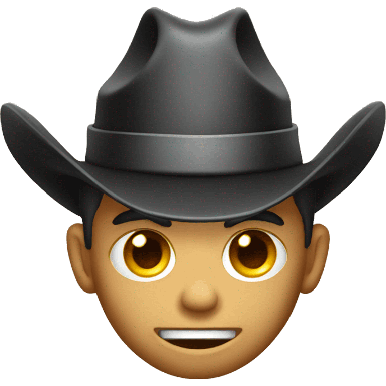  devil with cowboy hat white emoji