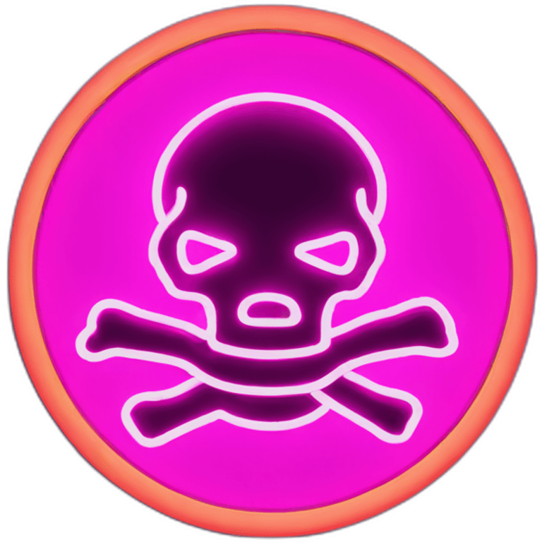 neon signboard toxic emoji