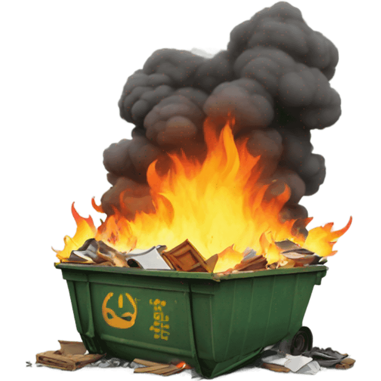 Dumpster fire emoji