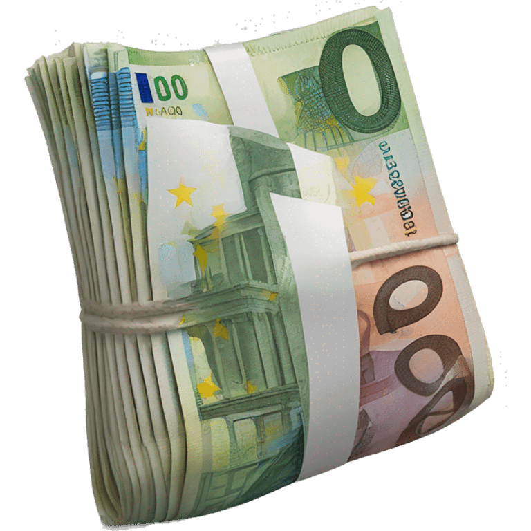 wad of euro bills emoji