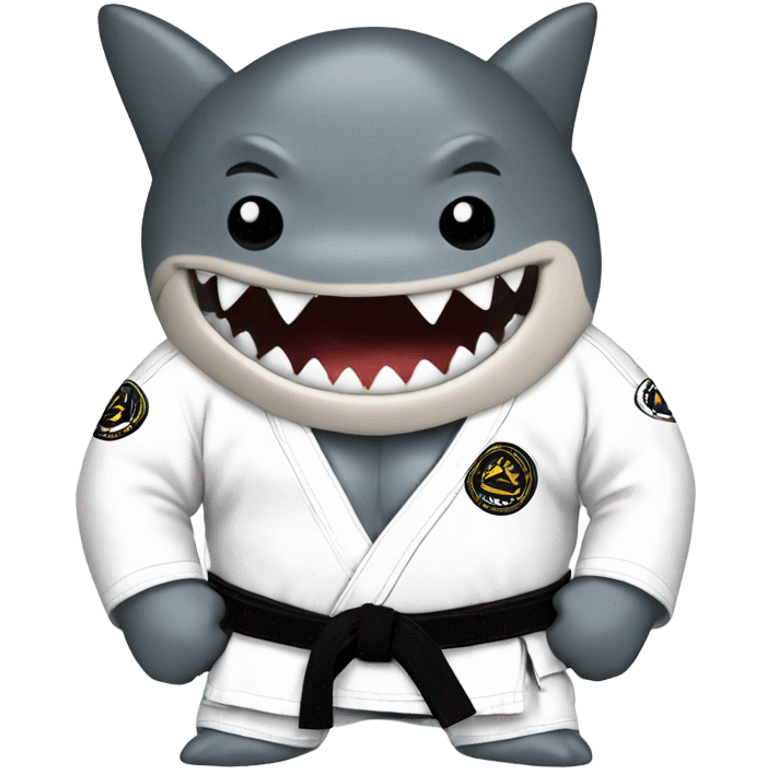 Shark in Jiu Jitsu Gi black belt emoji