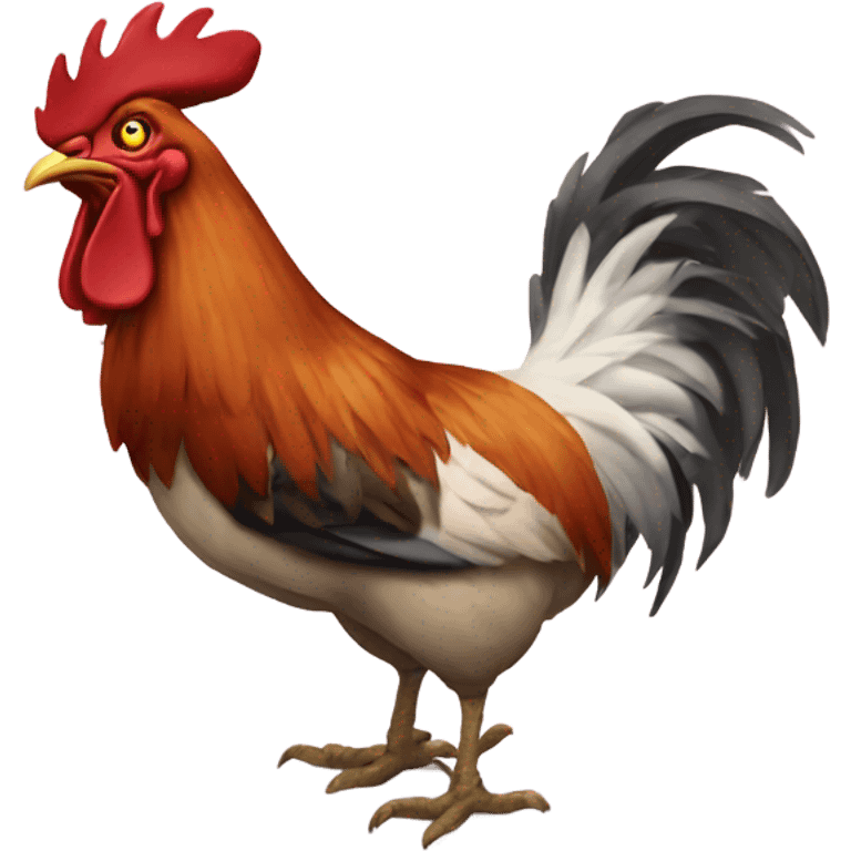 Hungry rooster emoji