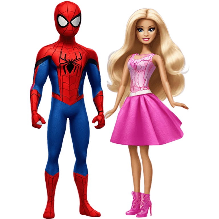 Spider-Man and Barbie  emoji