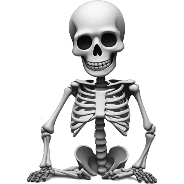 A skeleton as 🤷🏻 emoji