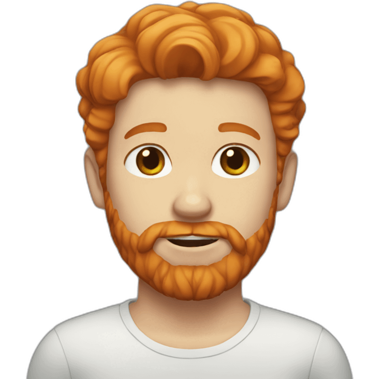 Ginger hair boy beard emoji