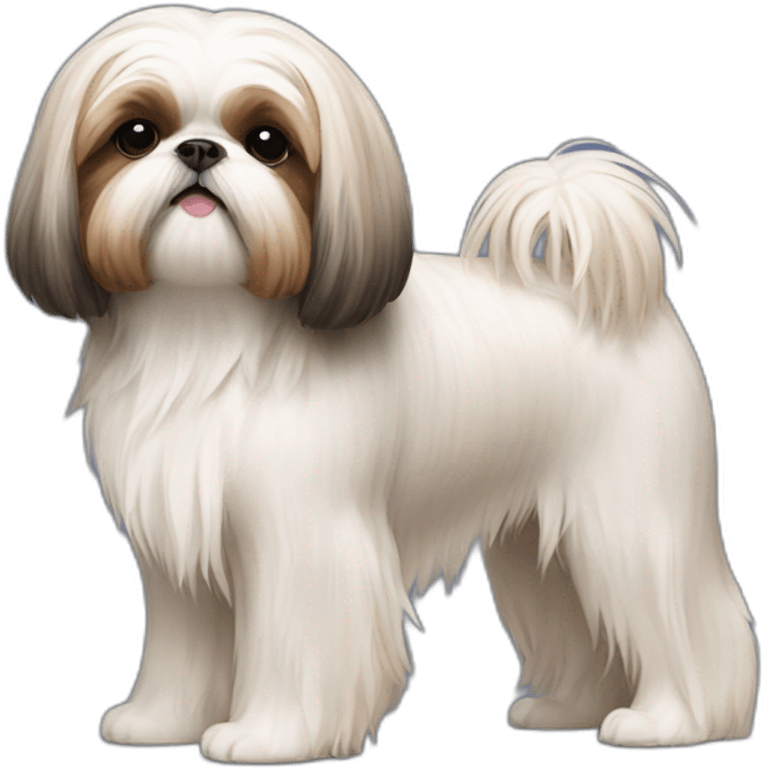 Dog Shih Tzu with long coat full-height  emoji