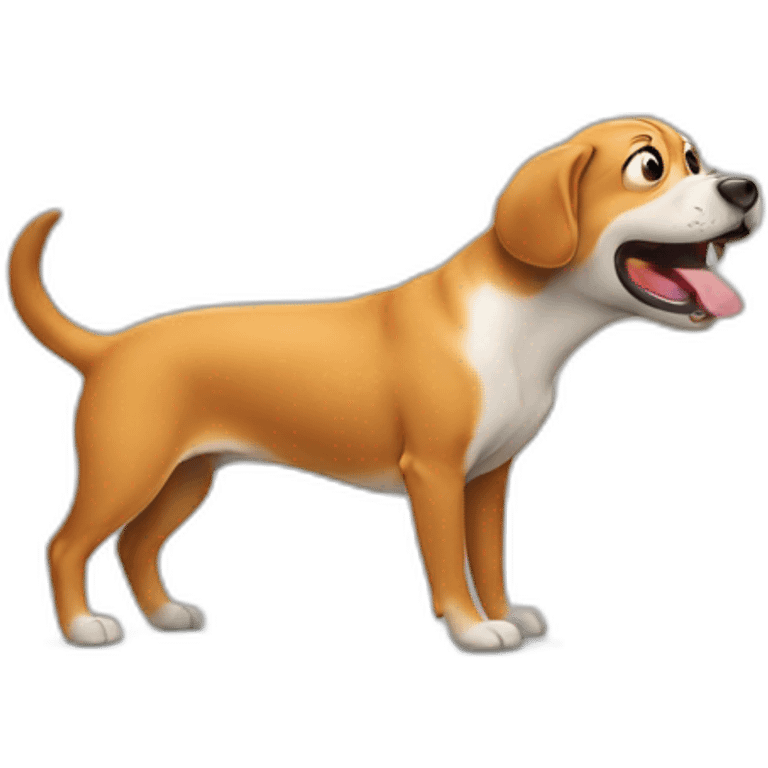 A dog farting emoji