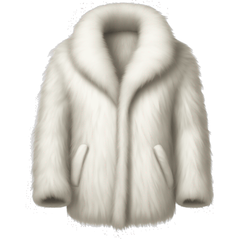 White Fur coat  emoji