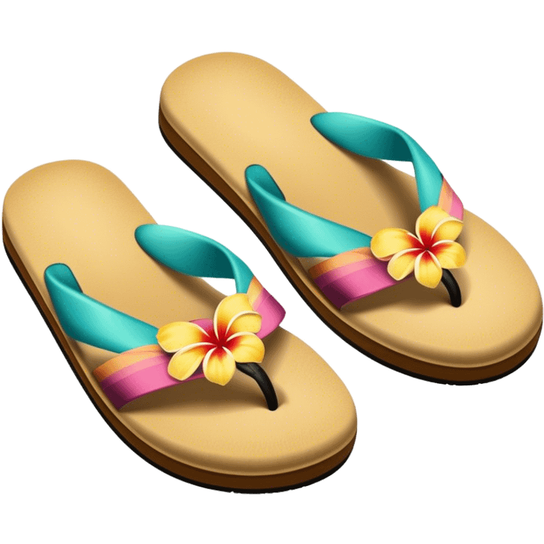 Hawaiian beach slippers emoji