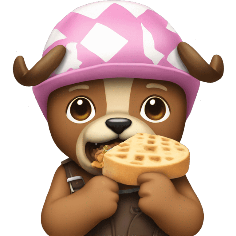 tony tony chopper eating, with no background emoji