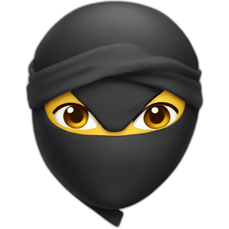 cute-in-love-ninja-face emoji