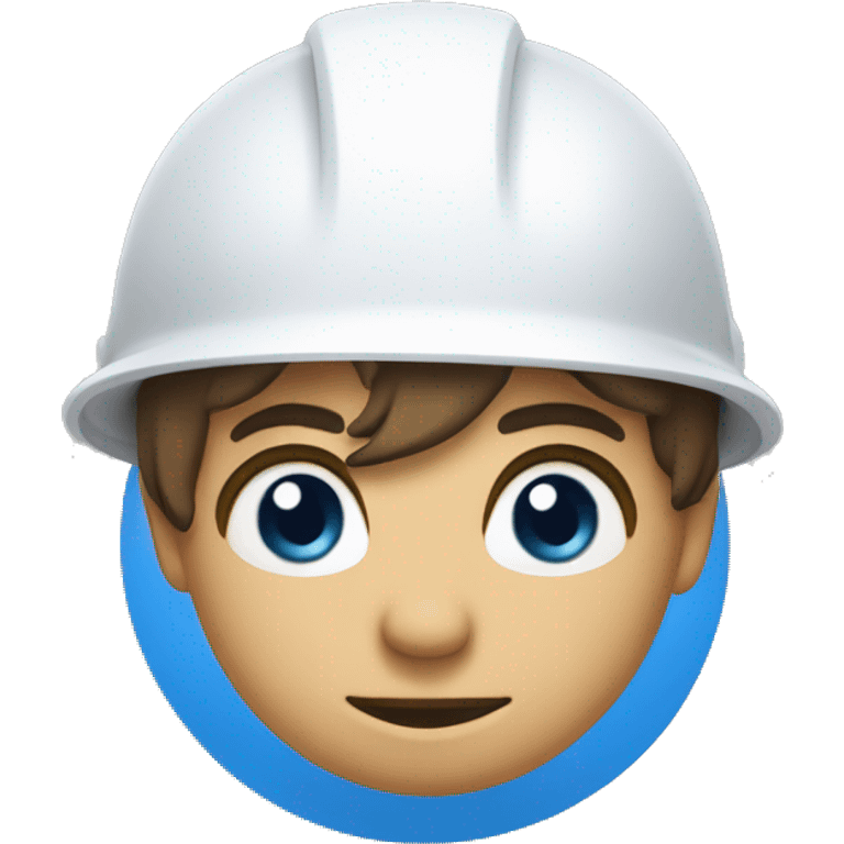 sticker, elk, blue, builder, in a white helmet emoji