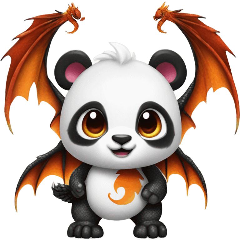 Pandas mixed with dragons emoji