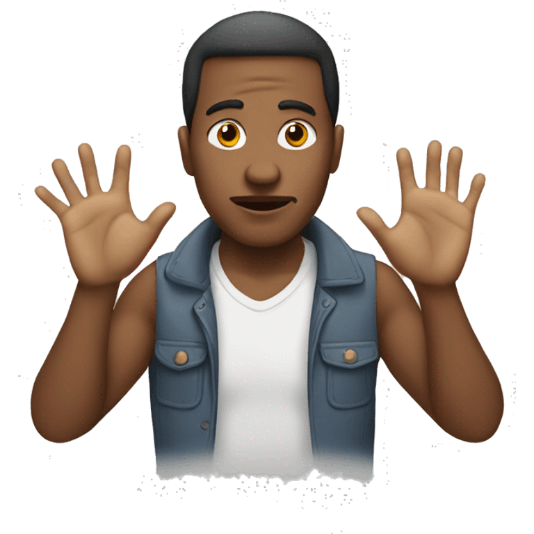 Human with eagle hands and nose  emoji