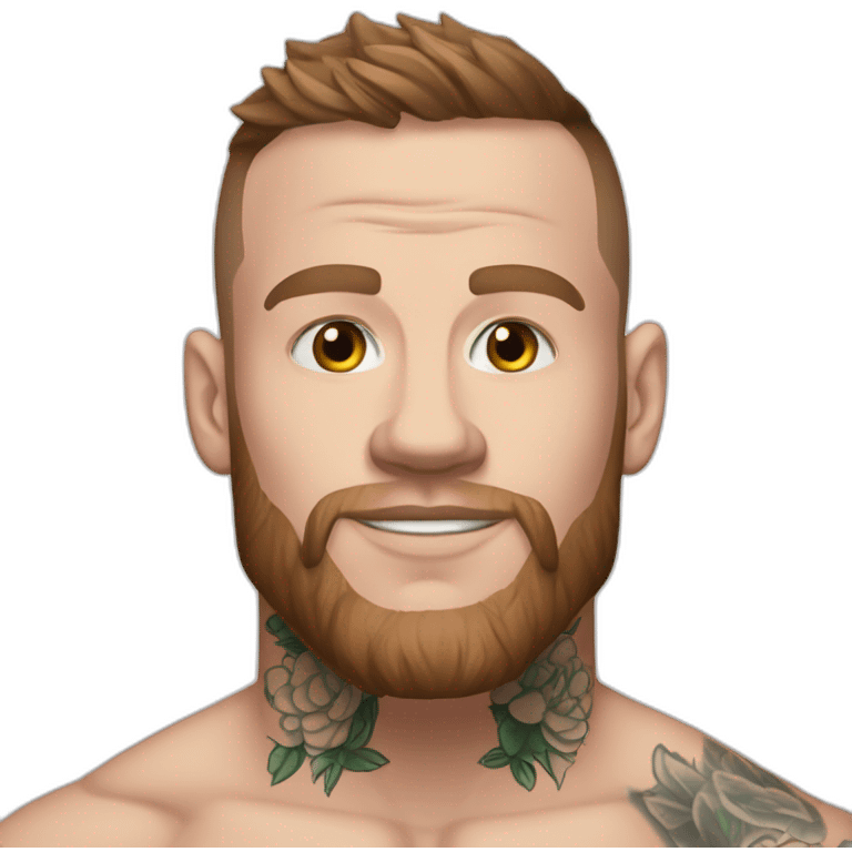 Connor Mc gregor with tatoo emoji