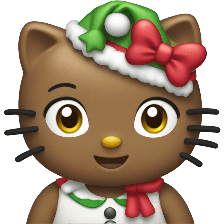 Christmas hello kitty emoji