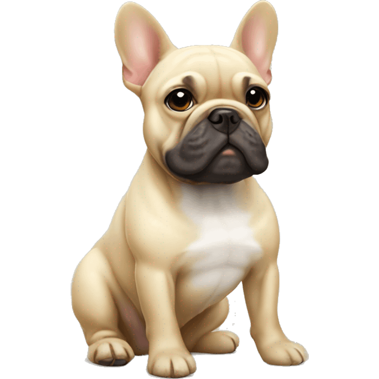 Blonde french bulldog emoji