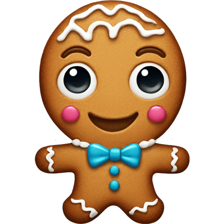 Cute gingerbread man emoji