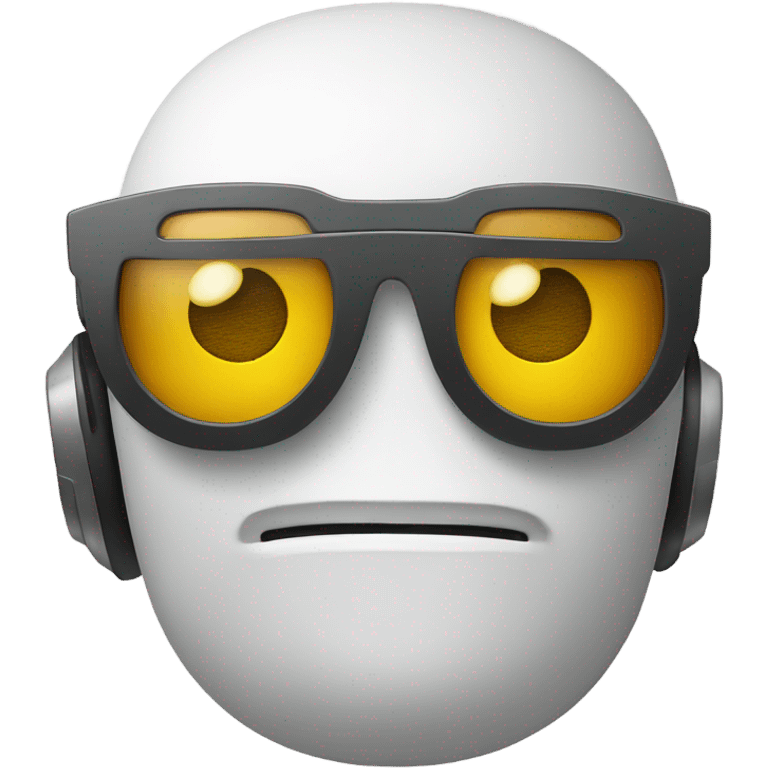 Closed Mouth Robot Face with Sunglasses emoji